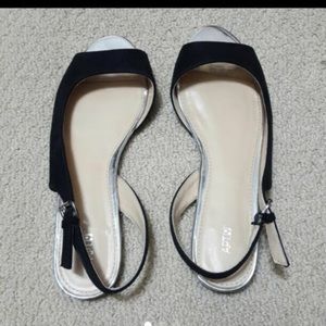 Black peep toe sandals